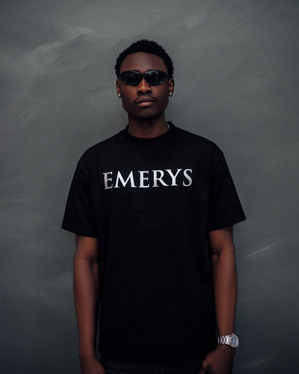 Emerys Designer Tee Black wht