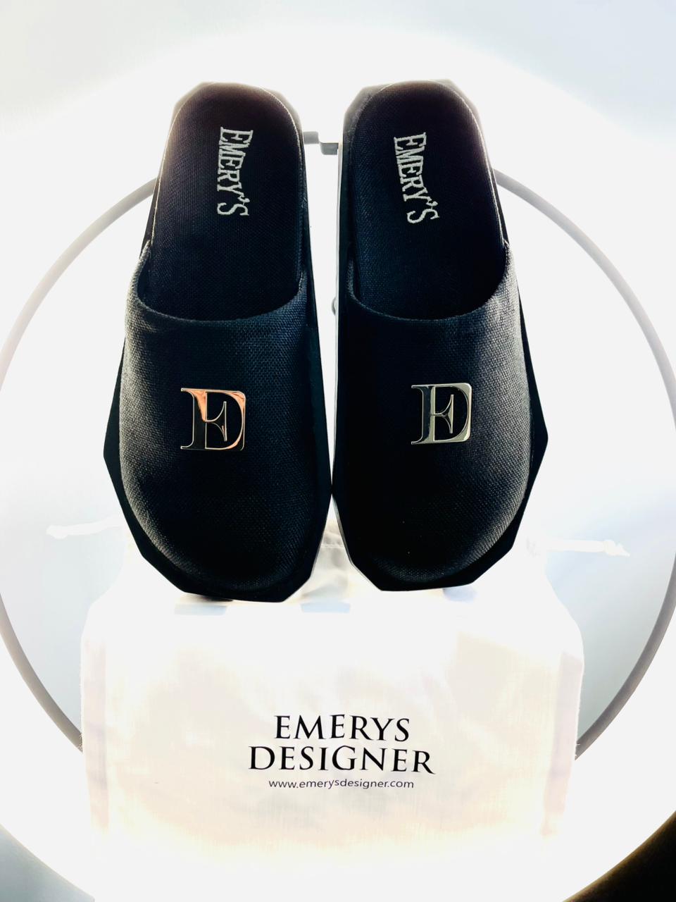 Strider Half Shoe Black Denim