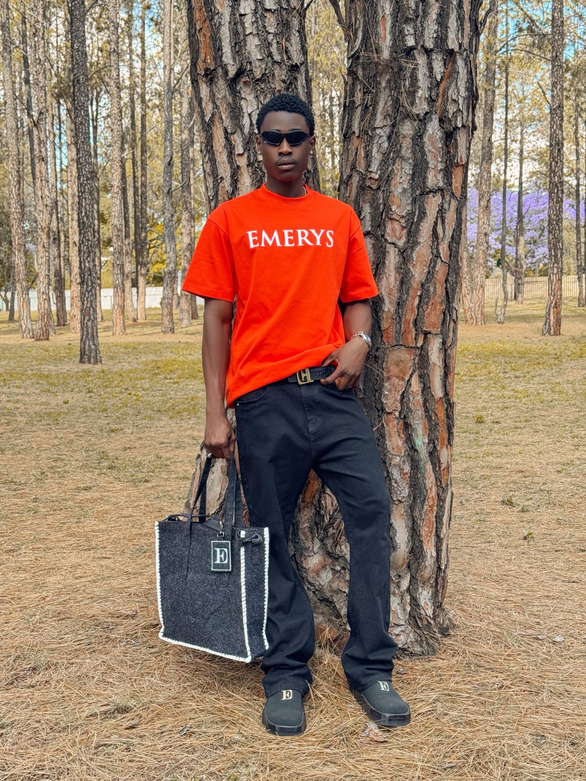 Emerys Designer Tee Orange wht