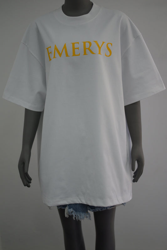 Emerys Designer Tee White Yellow