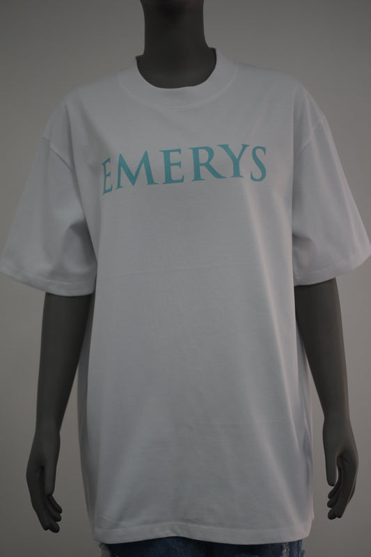 Emerys Designer Tee White Turquoise