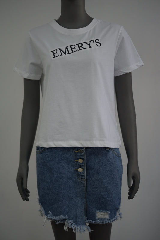 Emery Designer Crop Top White