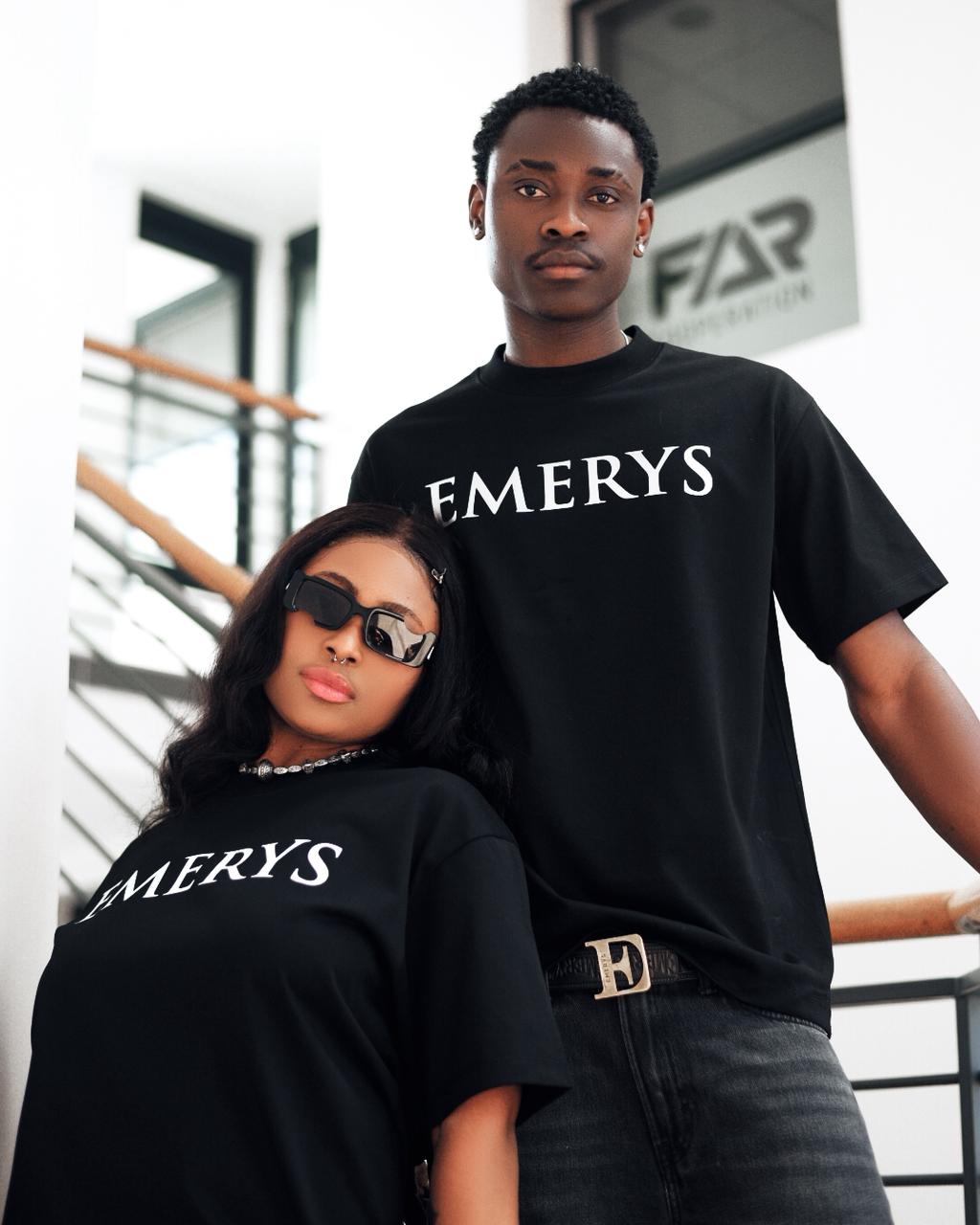 Emerys Designer Tee Black  wht