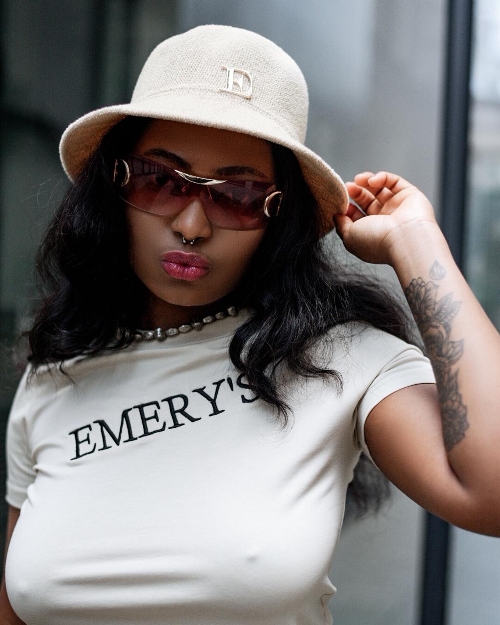 Emery Designer Crop Top Beige