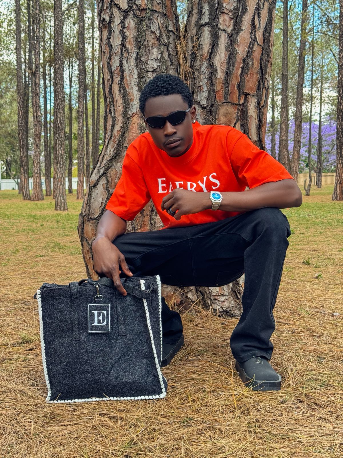 Emerys Designer Tee Orange wht