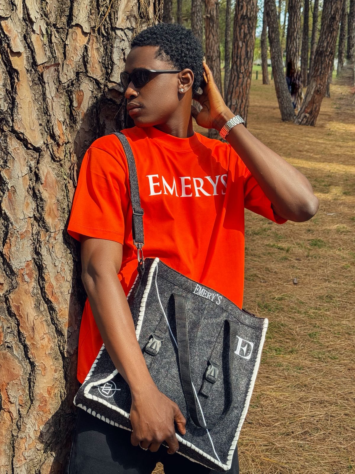 Emerys Designer Tee Orange wht