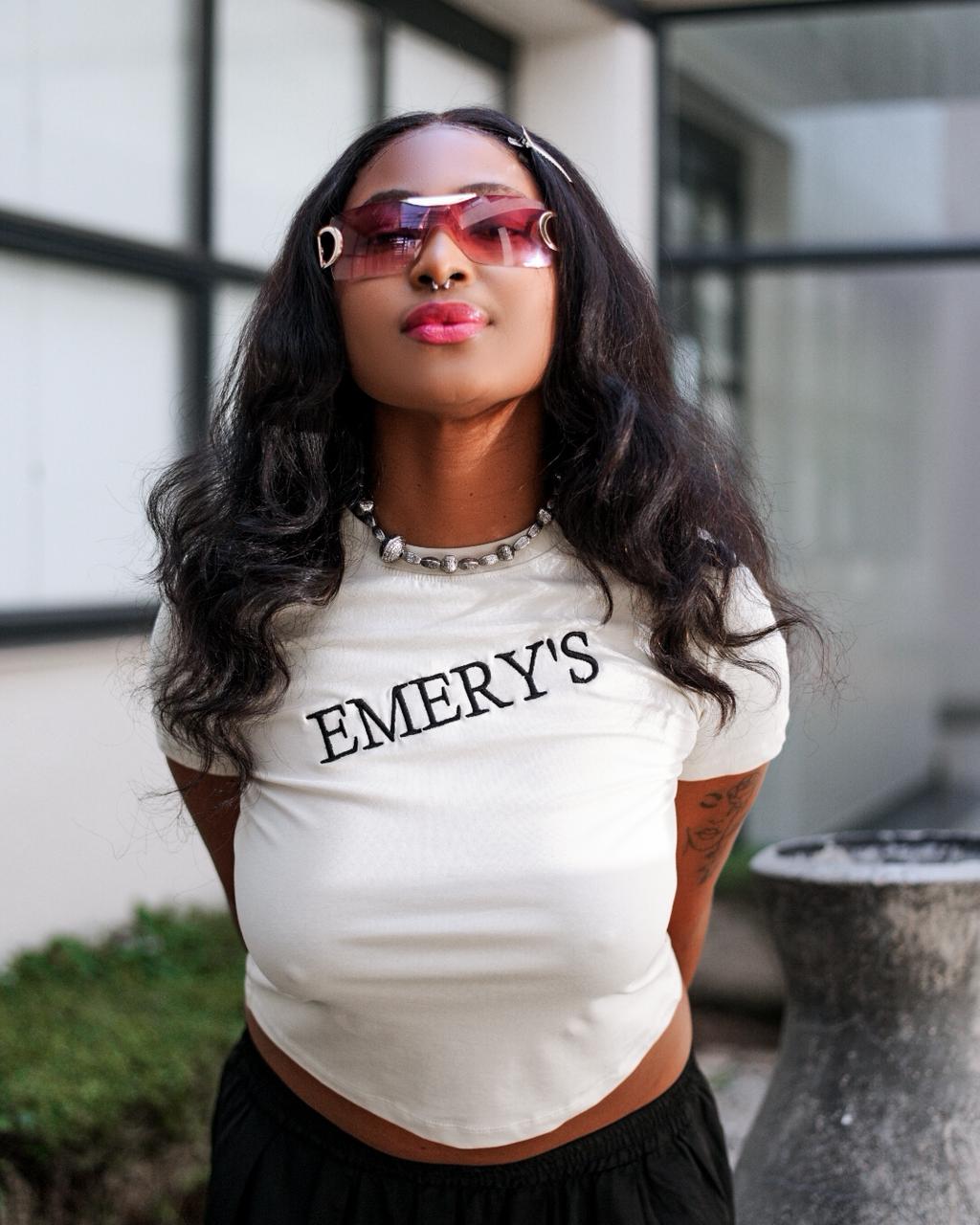 Emery Designer Crop Top Beige