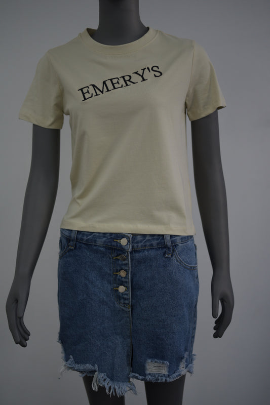 Emery Designer Crop Top Beige