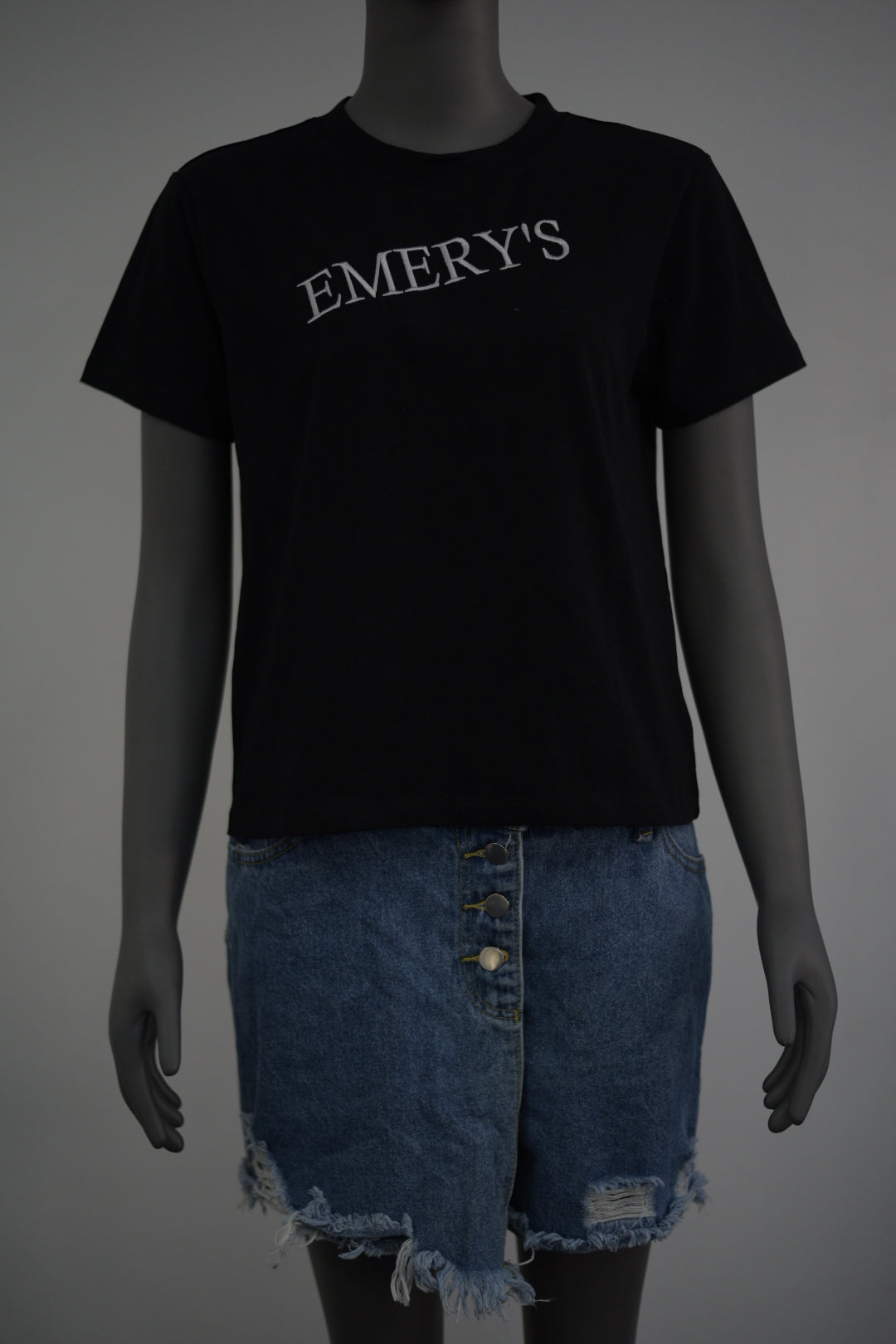 Emery Designer Crop Top Black