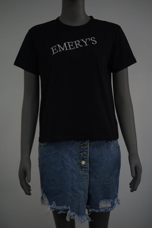 Emery Designer Crop Top Black